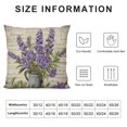 thumbnail image 5 of FUMJ  Throw Pillow Cover Vintage Flowers Lavender Provence Purple Floral Retro French Country Stamp Decor Lumbar Pillow Case Cushion for Sofa Couch Bed Standard, 5 of 5
