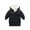 Black, variant on 1-10Y Kids Mid-Length Thick Down Cotton Coat, Windproof Warm Outerwear for Winter Unisex Boys Girls Loose Fashion Padded Jacket Black 7-8Years