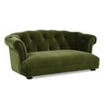 thumbnail image 1 of Kiki 36.5" Chesterfield Dog Sofa Bed Medium Olive Green Velvet, 1 of 8