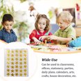 thumbnail image 3 of kurtrusly 10 Sheets Award Flash Sticker Five-pointed Star Removable Mother Praise Label Decorations Reward Decals Children Students Gold, 3 of 7