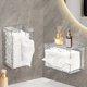 thumbnail image 5 of 1PCS Transparent Plastic Tissue Box Multifunctional Wall Mounted Glacier Pattern Tissue Boxes For Bathroom Kitchen Home Supplies, 5 of 9