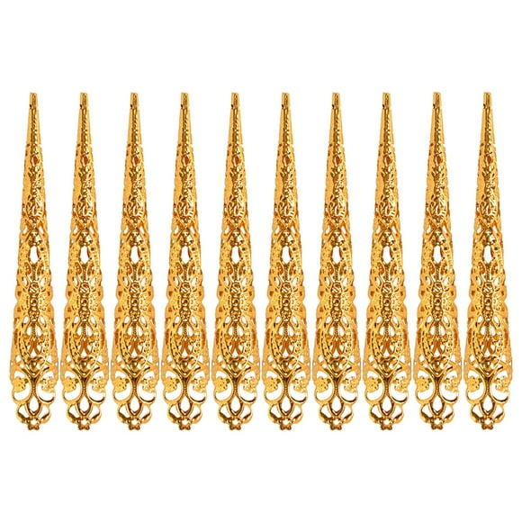 10 piezas de cubiertas largas para uñas postizas, accesorios para cosplay de Halloween, decoraciones para uñas.