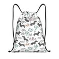 thumbnail image 1 of Lsque Dachshund Dog Puppy Print Drawstring Backpack Bag Sport Gym Sackpack Cinch Bags Drawstring Bags Draw String Sport Bag-Small, 1 of 6