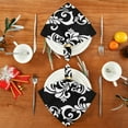 thumbnail image 3 of GZHJMY Black Damask Satin Napkins 20x20 in,Soft Washable Cloth Dinner Napkins Square Table Napkins Decor for Party Wedding Banquet and Dinner 1PCS Decorative Washcloths, 3 of 7