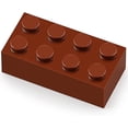 thumbnail image 2 of 2x4 Bricks 320 Pieces Reddish Brown Parts Building kit Creative Play Set Classic Blocks Toy Accessories Compatible with 3001 Major Brands (Reddish Brown), 2 of 6