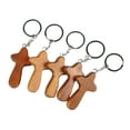 thumbnail image 1 of 5 Piezas Bolsillos Cruz Llavero Llavero Colgantes Portátiles de Madera Hechos a Mano Decoración de Regalo DIY Llaveros Encanto para Hombres Mujeres Or B CUTICAT Llavero Cruz de Madera, 1 of 8