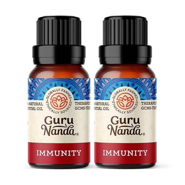GuruNanda Immunity Blend Essential Oil (Pack of 2) Pure Therapeutic Grade Oil for Immune