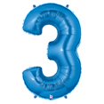 thumbnail image 2 of Loftus International B1-5843B Megaloon Number 3 Blue Balloon, 2 of 3