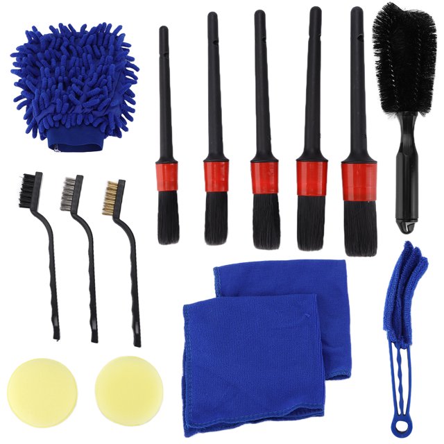 Kit de cepillos para detalles limpiador de ruedas de coche 15 unidades uso en seco y húmedo alta eficiencia para ventilación de aire de salpicadero automático ANGGREK Otros