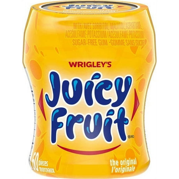 Juicy Fruit Fruity Chews Gum, Original, 60 pieces, (Imported from Canada)