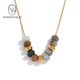thumbnail image 2 of MamacitaSlay - Colgante de cuentas de piedra natural a la moda, cadena de serpiente fina y redonda, collar de una pieza, joyería de acero inoxidable para mujer, 2 of 5