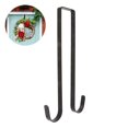 thumbnail image 1 of facefd Double Wreath Hanger Over The Door Hanger Metal Hook for Christmas Wreath, 1 of 6