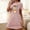 Pink, variant on Cxenplz Womens Halloween Nightgown Casual Summer Fall Crewneck Short Sleeve T Shirt Deess Soft Loose Print Tunic Shirt Pajamas Sleepwear on Clearance