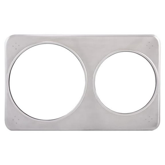 Winco ADP-608 Adaptor Plate, 6.38 in. & 8.38 in. Holes, Stainless Steel