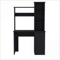 thumbnail image 4 of Desks: Carson Computer Desk with Hutch, Expansive Work Surface, 3-Tier Shelves & Single Door Cabinet | Three Finishes | Engineered Wood | Black, 4 of 7