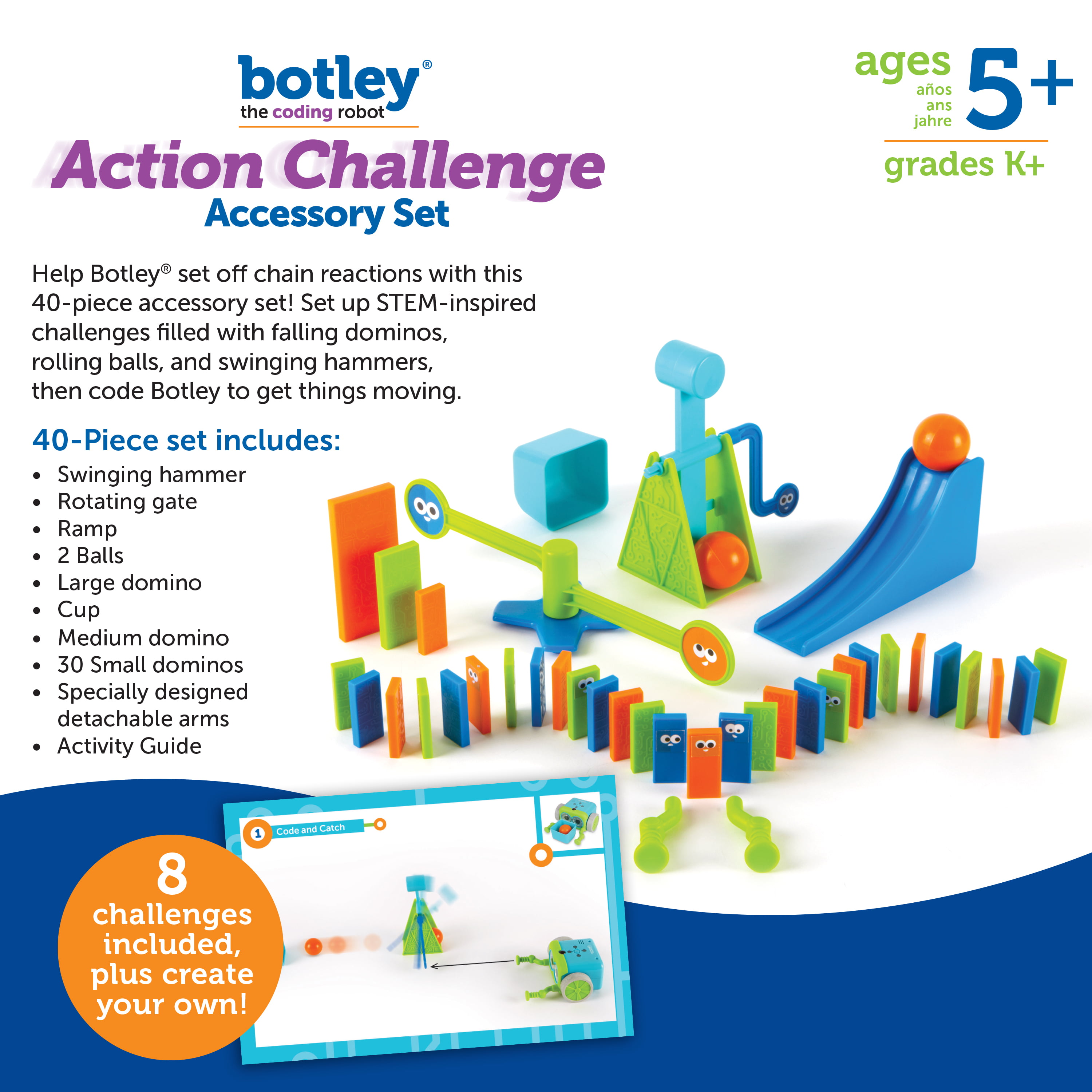 Botley® Coding Robot Obstacle Course, Cards and Tiles - 77 Pieces