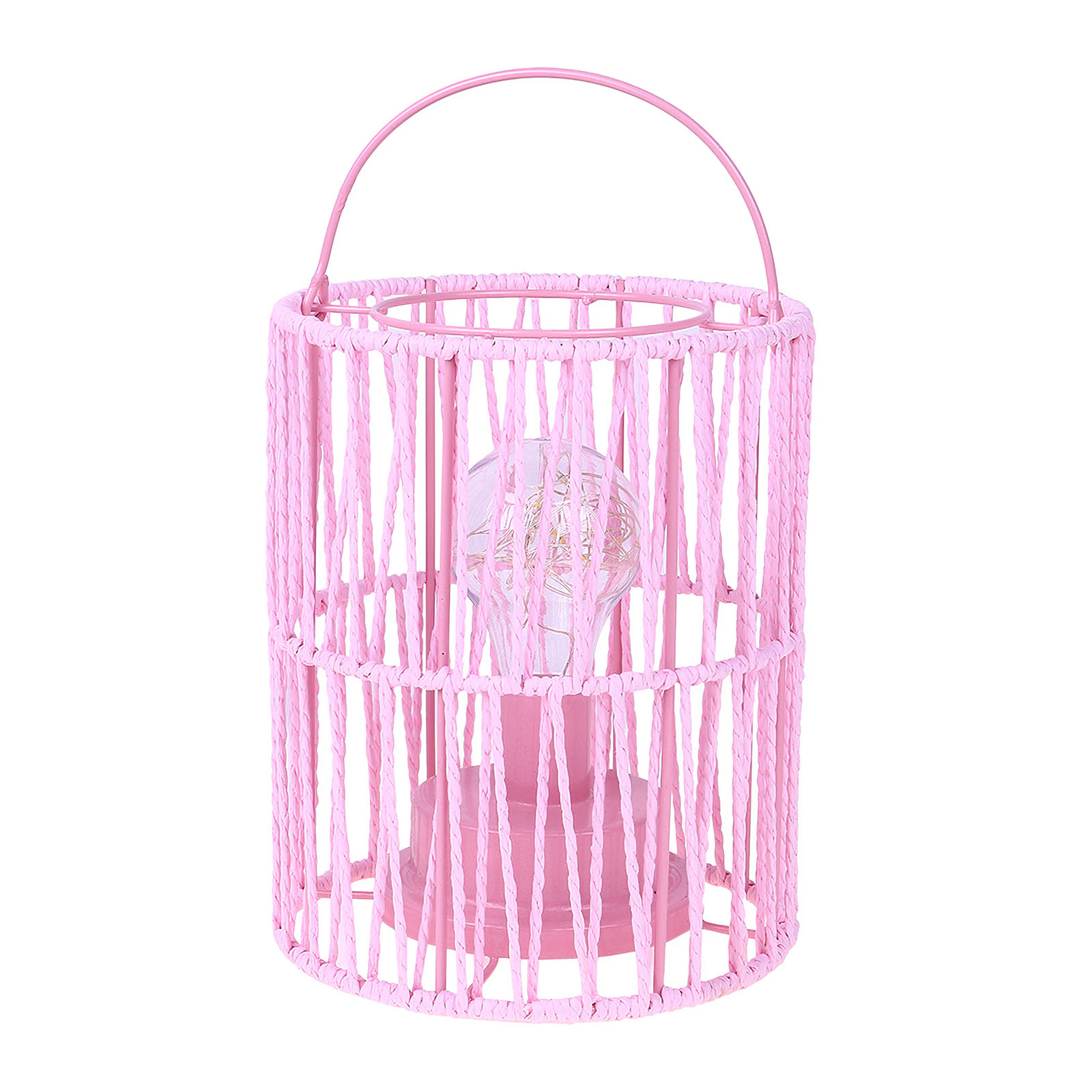 100W Desktop Lamp Rattan Cage Design 
