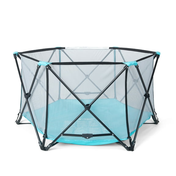 Regalo My Play Aqua Portable Play Yard - Indoor & Outdoor, Unisex, 6-Panel, Washable