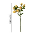 thumbnail image 2 of Artificial Flower Branch 21" Fake Silk Plant for Home Vase Wedding Hotel Decor Table Centerpiece,Rose Gold, 2 of 4