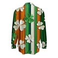 thumbnail image 2 of TaTaai Women St. Patrick's Day Long Sleeve Shirt Ladies Fashion Printed Round Neck Casual Top Lightweight Soft Polyester Blouse for Daily Party Work Vacation All Seasons Wear Gift, 2 of 5