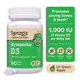 thumbnail image 4 of (2 pack) Renzo’s Vitamins Dynamite D3 Vitamin Melty Tabs Sugar Free and Vegan Dietary Supplements for Kids, Green Apple Flavor, 60 Count, 4 of 10