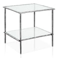thumbnail image 4 of Furniture of America Zayen Modern Stainless Steel 1-Shelf End Table with Tempered Glass Top, Chrome, 4 of 11