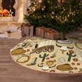 thumbnail image 6 of Daiia Wild West Cowboy Drawing Merry Christmas Tree Skirt , Xmas Large Lace-up Tree Skirt, Santa Snowflakes Rustic Home Decorations New Year Party Farmhouse Decor-36", 6 of 7