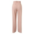 thumbnail image 6 of Sngxgn Womens Casual High Waisted Cargo Yoga Pants Pocket Flare Pants(Pink,XL), 6 of 6