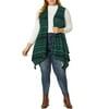 MODA NOVA Juniors' Plus Size Boho Asymmetrical Sleeveless Knit Cardigan