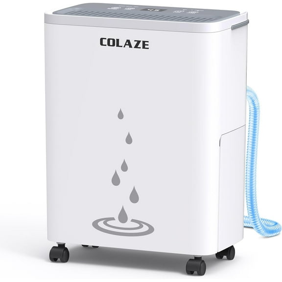 Dehumidifier for Home - 30 Pint Dehumidifier with Drain Hose Up to 2500 Sq. Ft Coverage - Ideal for Basement Bedroom Bathroom - Intelligent Humidity Control, Auto Defrost, 24H Timer