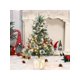 thumbnail image 2 of 3 ft fiber optic light-style artificial christmas tree set of 2, 78 LED lights, 8-mode battery box, red berry decorations, easy installation para holidays, 2 of 8