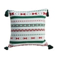 thumbnail image 2 of Cubierta de Almohada de Boho de Navidad con Tassel Moderna Geométrica Decorativo Tejido Bohemio Funda de Almohada para Sofá Sofá Verde Baoblaze fundas de almohada de tiro boho, 2 of 8