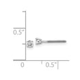 thumbnail image 2 of Real 14ktw .15ct VS2/SI1 G-I Diamond Stud Thread on/off Post Earrings; for Adults and Teens; for Women and Men, 2 of 2