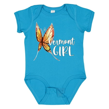 

Inktastic Vermont Girl- Butterfly Girls Baby Bodysuit