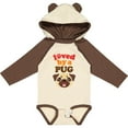 thumbnail image 3 of Inktastic Pug Dog Gifts Boys or Girls Long Sleeve Baby Bodysuit, 3 of 5