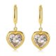 thumbnail image 1 of Nvzi Pendientes con forma de corazón de melocotón y circonitas, pendientes de acero inoxidable bañados en oro, colgante Love, pendientes de acero de titanio (blanco), 1 of 4