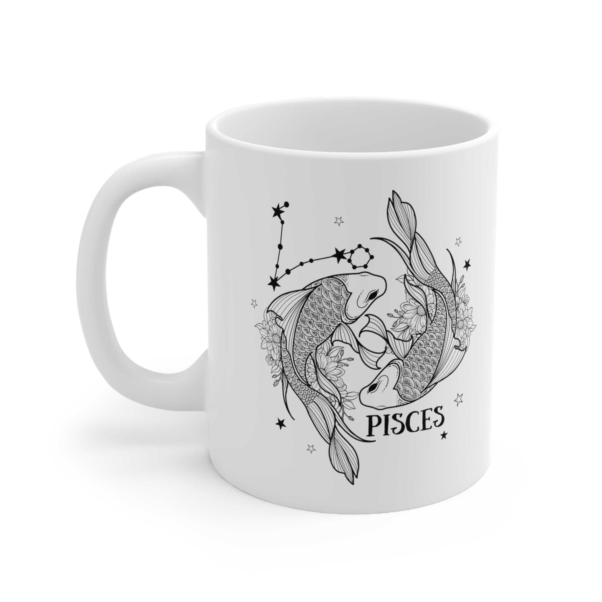 Zodiac Coffee Mug 11oz Pisces Mugs Astrology Gift Horoscope Ceramic Mug
