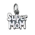 thumbnail image 1 of Sterling Silver 24" 1mm Box Chain SUPER MOM Word Pendant Necklace, 1 of 2