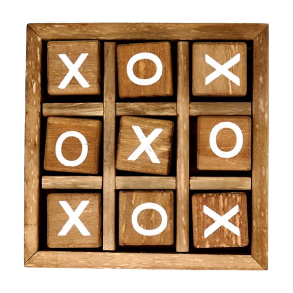 Wooden Tic Tac Toe Board Game - Strategy Game For Kids - Plastic Tic Tac Toe Game Toy For Road Trips And Indoor Play | Strategy Game, Road Trips, Indoor Play Travel, Restaurant And Coffee Table