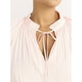 thumbnail image 4 of Scoop Women's Satin Mini Ruffle Dress with Cap Sleeves, Sizes XS-4X, 4 of 5