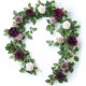 thumbnail image 1 of Guirnalda de rosas artificiales PONATIA de 1,5 m, hecha a mano, color burdeos, 1 of 9