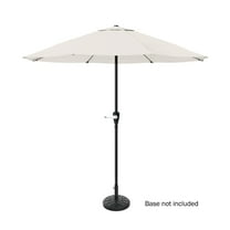 Pure Garden 9FT Outdoor Vented Patio Umbrella with Easy Crank (Tan)