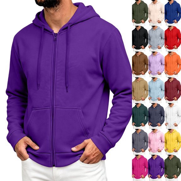 Men's Quarter Zip Pullover Quilted Sweatshirt | Casual Hooded Jacket , Llightweight Cotton Zipper, Versatile Drawstring Hood,Fall Fashion Streetwear, Gym, Outdoor Jacket Purple 3XL