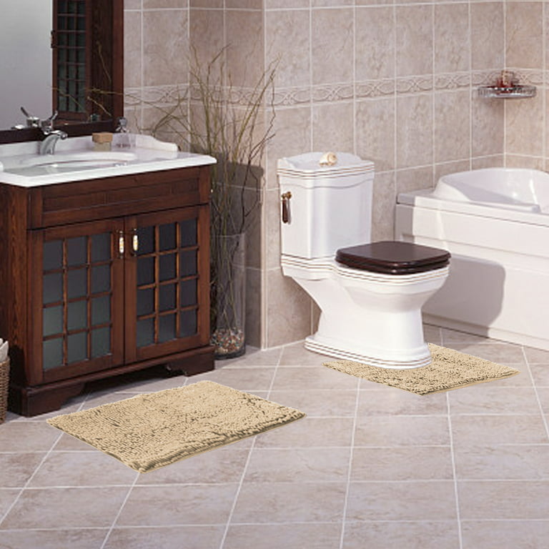 50*80/60*90 Bathroom Bath Mats Toilet Floor Mat Non-slip Absorbent Bathroom