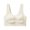 Bras - White, variant on Women's Wide Strap U Neck Bra with Satin Cup Panels & Visible Stitching, Seamless Wireless Padded Support, Smooth Fabric for All-Day Comfort, Everyday Lingerie for Structured Silhouette