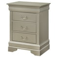 thumbnail image 2 of Glory Furniture Louis Phillipe 3 Drawer Nightstand in Silver Champagne, 2 of 5