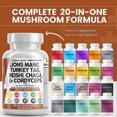 thumbnail image 2 of Suplemento de hongos Clean Nutraceuticals Lions Mane 20 en 1, 2 of 9