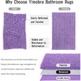 thumbnail image 6 of Bath Rug Mat, 32 x 20, Soft Shaggy Chenille Bathroom Rugs, Large Size, Super Absorbent & Thick, Non-Slip, Machine Washable Bathroom mat, Bath Mats for Bathroom, Tub & Shower, Lavender, 6 of 6