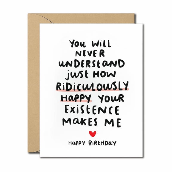 Birthday Greeting Card for Friends - Humorous and Heartfelt - Includes Envelope, Blank Inside for Personal Messages
