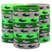 Gypsy Jade's Crocodile Party MMF7Silicone Wristbands - Great Alligator Party Supplies (24 Pack)